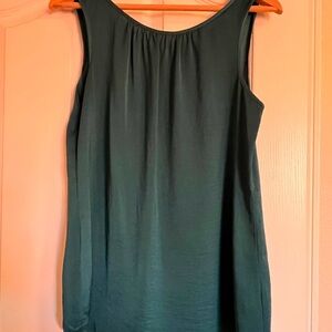 CAbi Dark Green Sleeveless Tank Top
